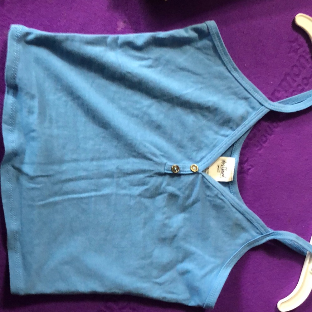 Blue cropped tank top